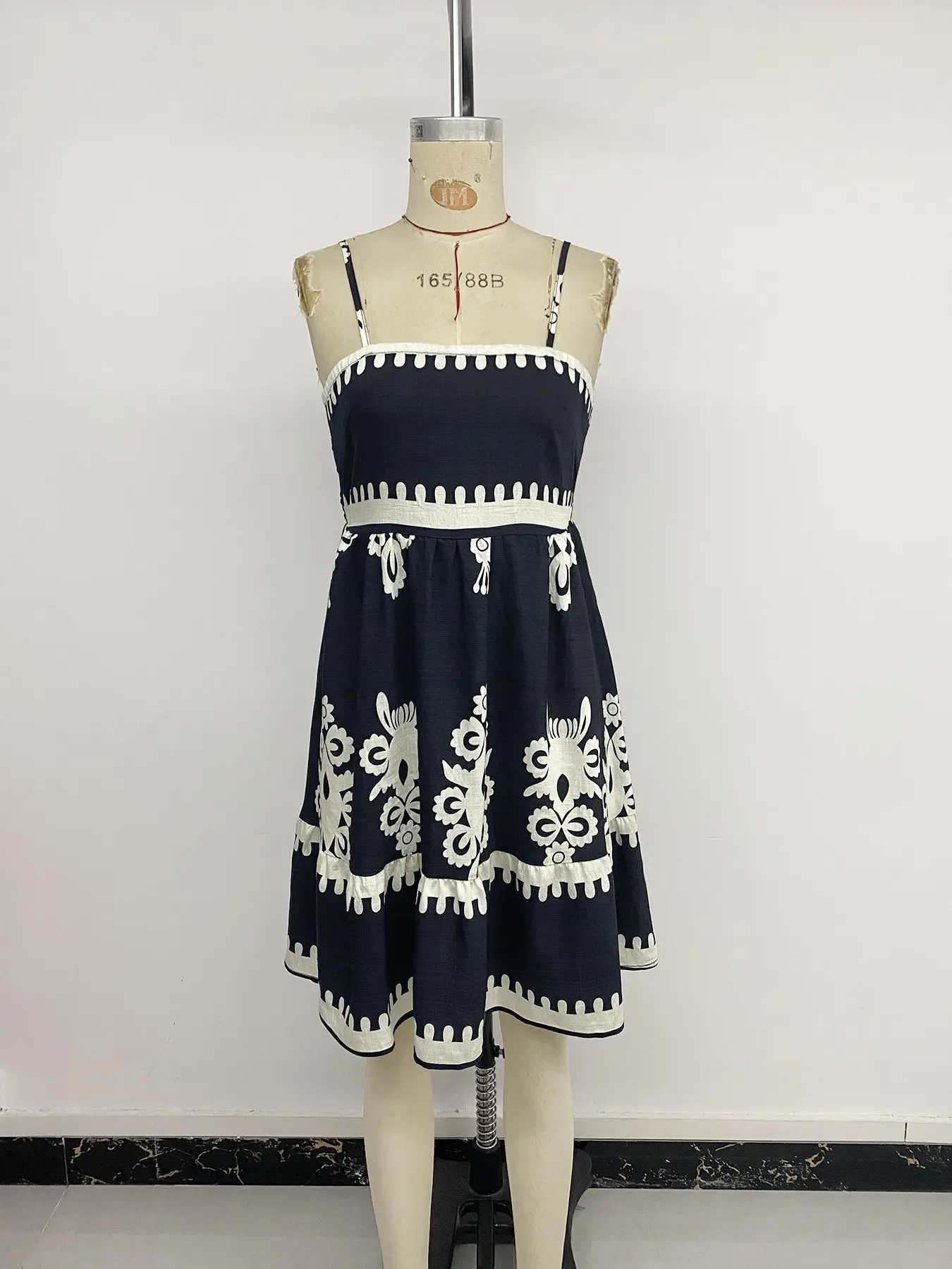 Women Dresses Print Dress A Line Camisole Square Collar Sleeveless Mini Length Empire Waist Loose Fit Casual 2026 Spring Summer