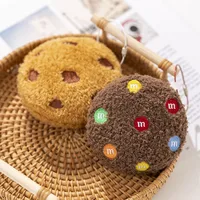 Real life Chocolate Cookies Biscuit Shape Plush Toy Pendant Soft Creative Key Chain Bag Decor Doll Lovely Christmas Gift 1