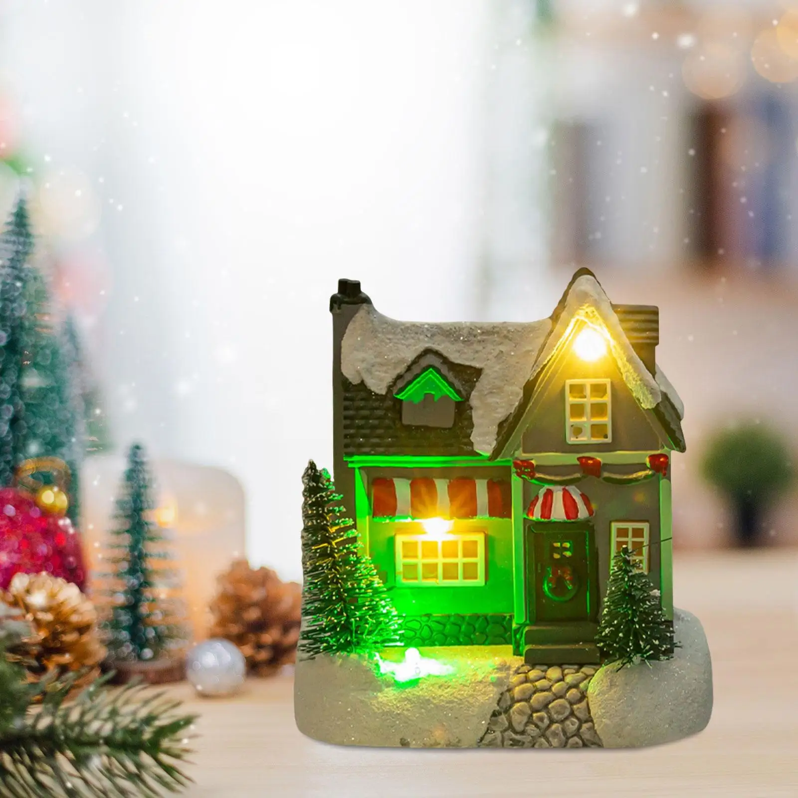 Lighted up Christmas Village House Christmas Scene House Home Collectible