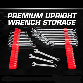 20-Pocket Magnetic Wrench Organizer Wrench Organizer Set for Tool Box Wrench Holder for Tool Durable Spanners Storage Organizer 1