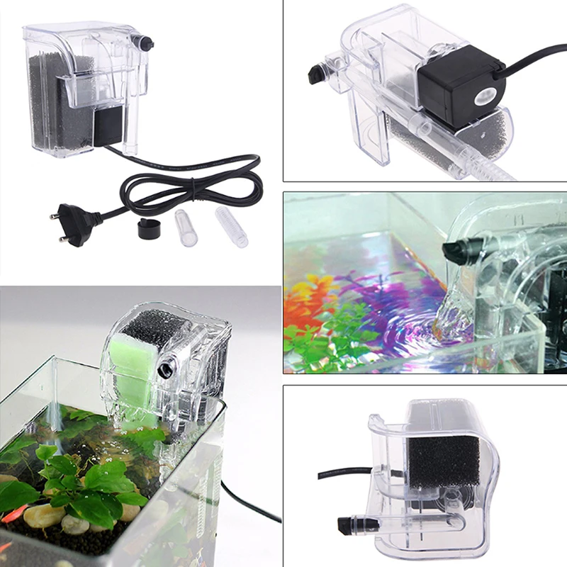 New Waterfall Hang On External Oxygen Pump Water Filter F Aquarium Fish Tank