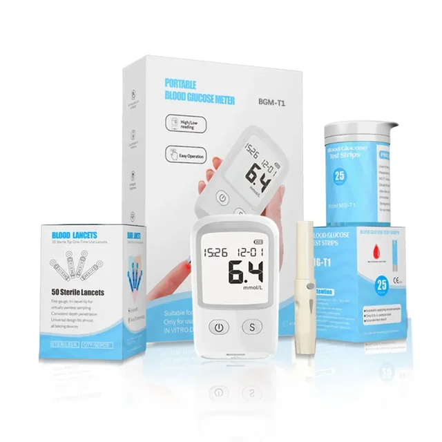 Medical Blood Glucose Meter Glucose Test Strips Lancets Devices Glucometer Kit Diabetic Diabetes Digital Glucometro Monito