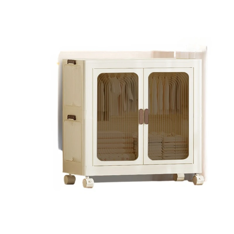 Installation free children's wardrobe, bedroom, household baby clothing storage cabinet, small wardrobe, storage cabinet