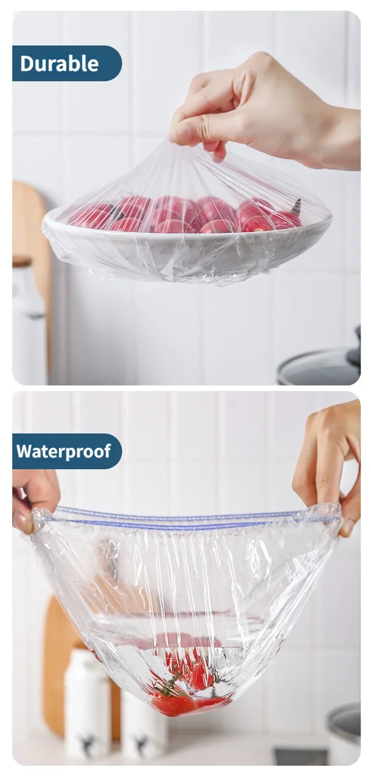 Description Picture 6 of itemColorful Disposable Food Cling Film Kitchen Storage & Organization Food Grade Plastic Bags for Preservation 50/100/200 Pieces