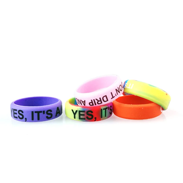 10 db Anti Csúszós Sávok Szilikon Gyűrű A Vape-Hez Szkennelés Elleni Dekoratív Gyűrűkhöz - Image 3