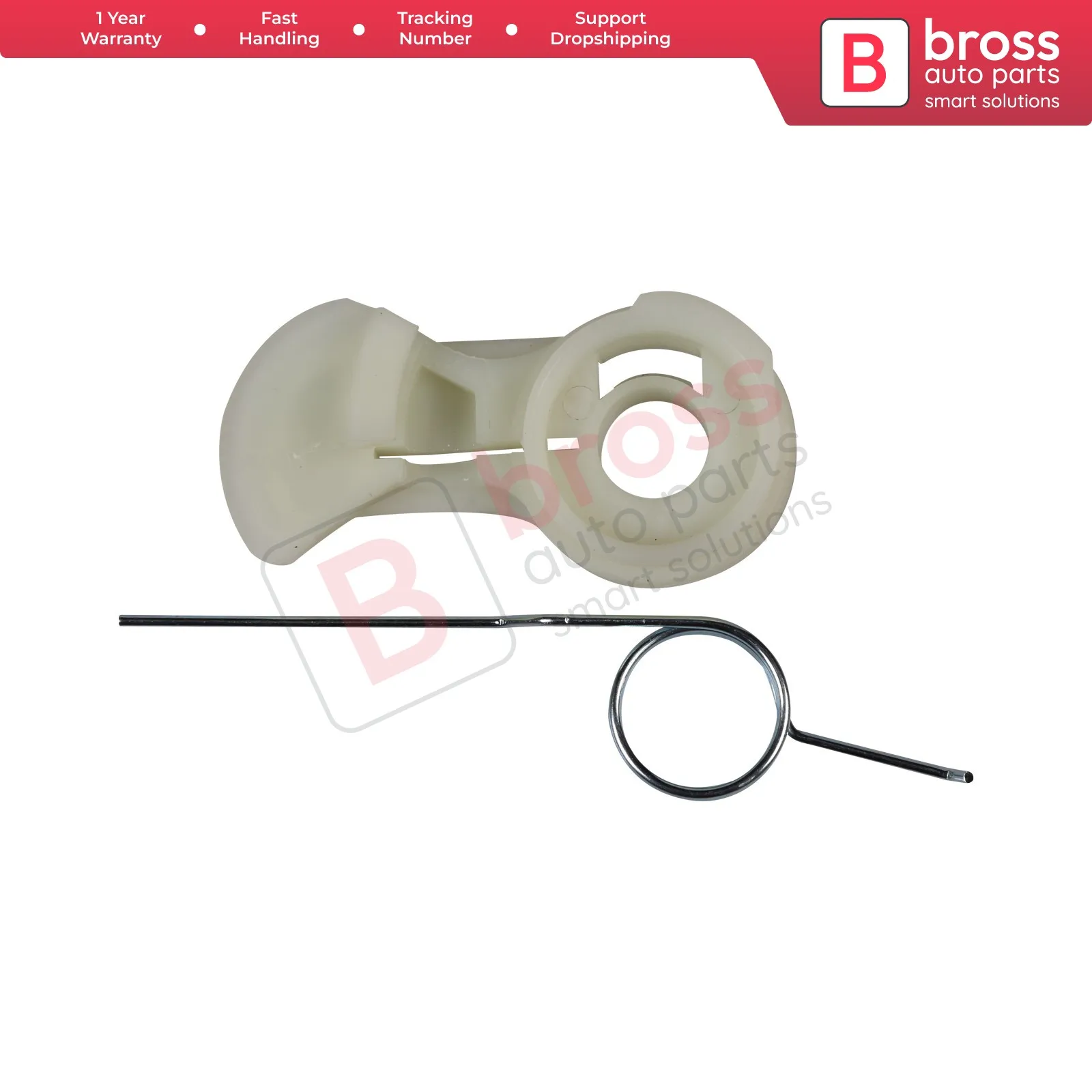 

Bross Auto Parts BWR1109 Electrical Power Window Regulator Corner Plastic Set for Renault Scenic 2 Modus Front or Rear Left Door