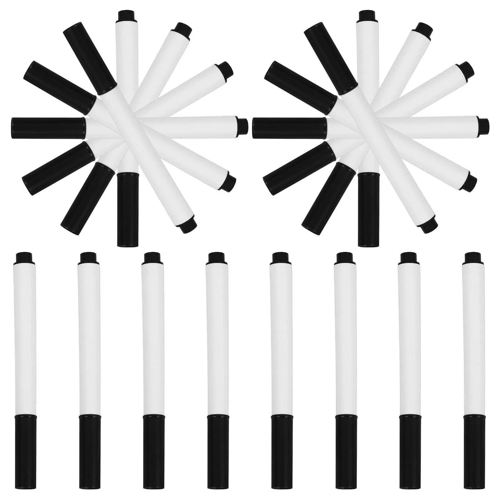 20Pcs 파인 팁 화이트보드 마커 유리 칠판 창 거울 쓰기 그리기 계획 노트용 재사용 가능한 건식 지우기 펜