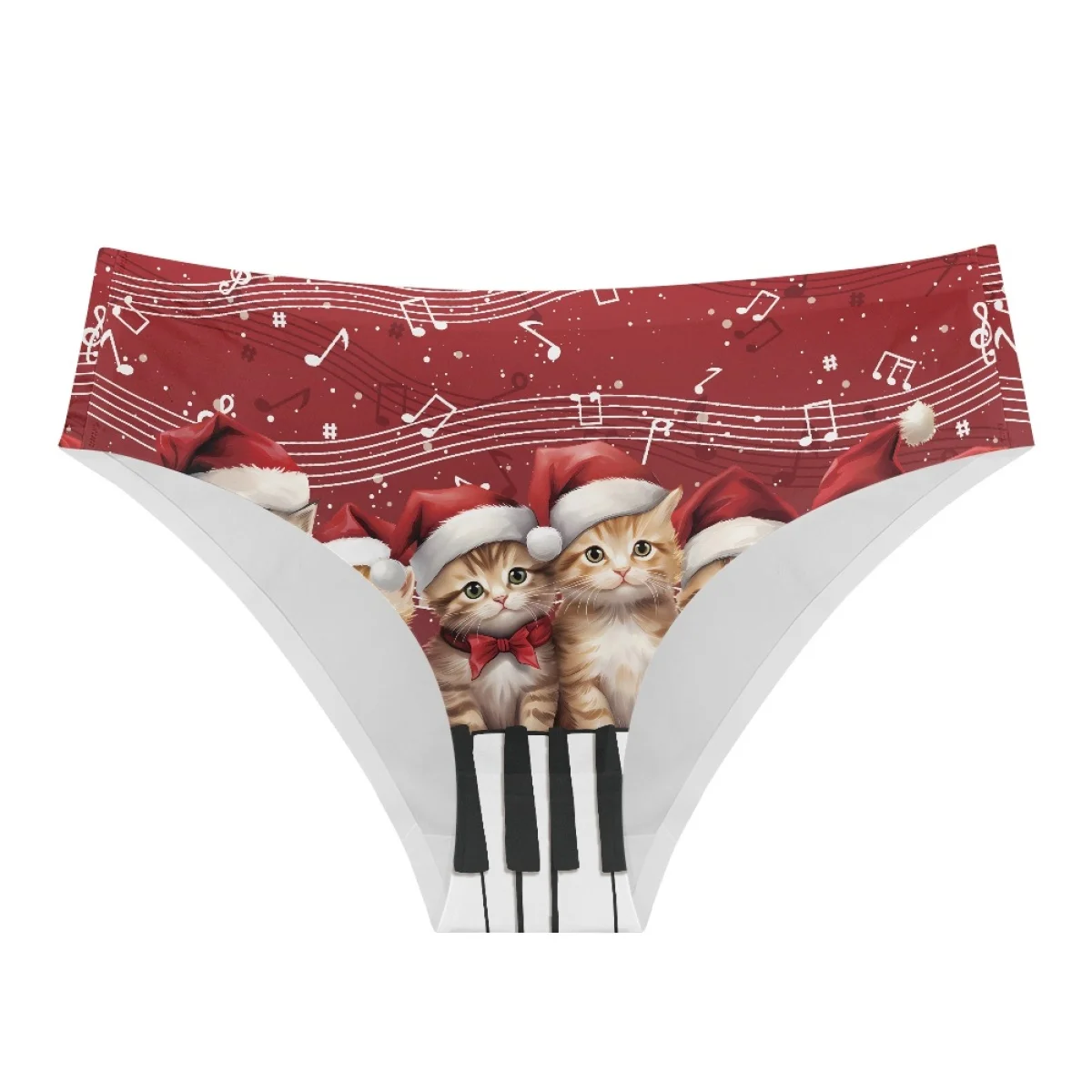 Cumagical 2024 New Year Christmas Women Underwear Lovely Cat Print