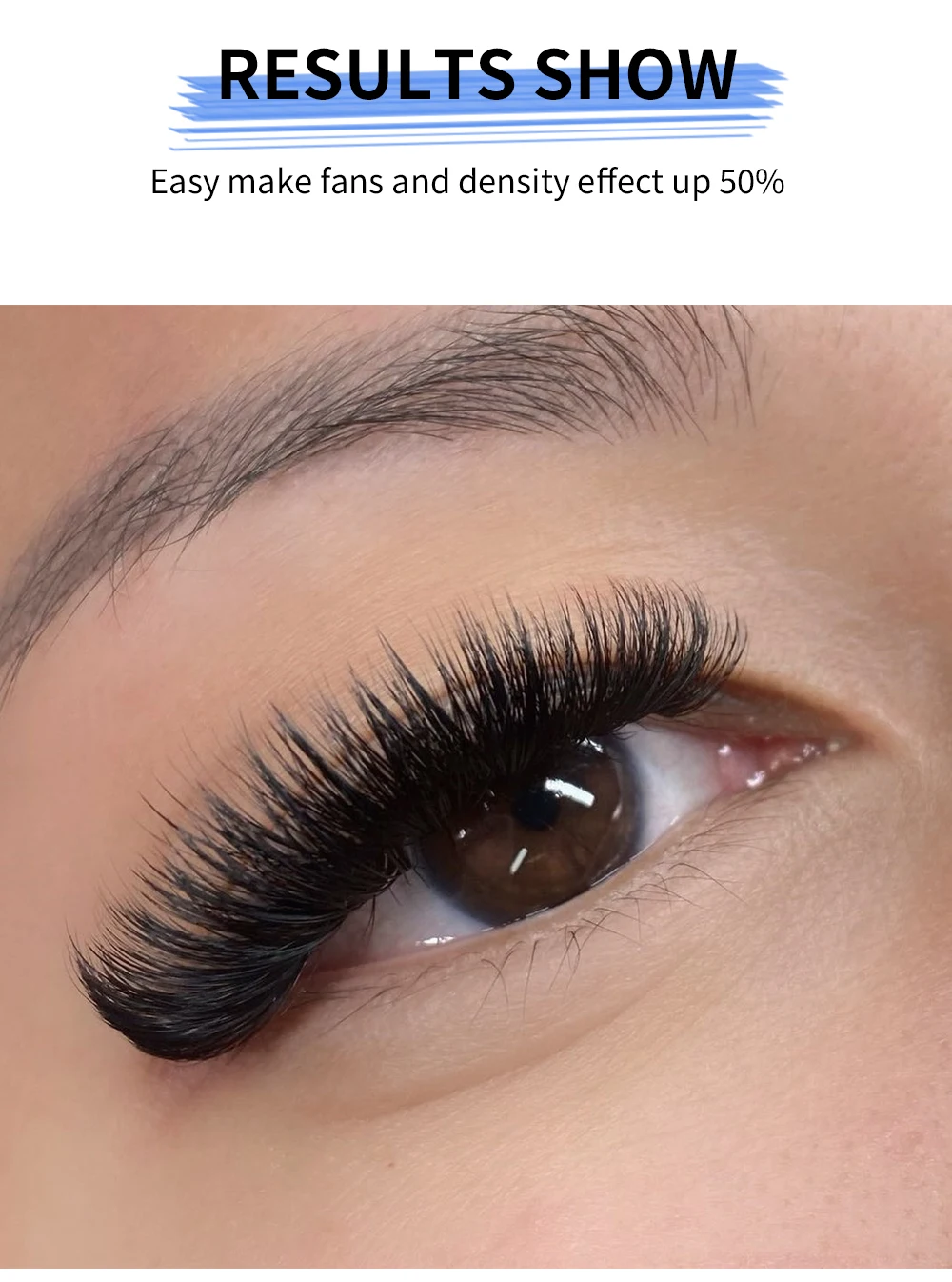 Bluebell Beauty Easy Fan Fast Fanning Volume Lashes Autofans Fake Eyelash Extension Faux Mink Eyelashes for Makeup Tools