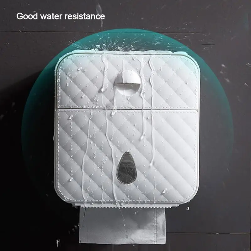 A3PA Bathroom Multifunctional Toilet Paper Holder Perforation-Free Self-Adhesive Box 3