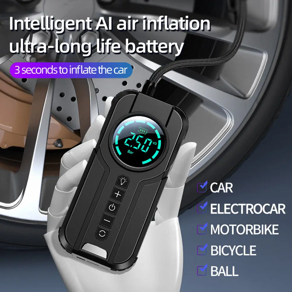 

Inflator Pump 12V Portable Car Air Compressor for Motorcycles Bicycle Boat Tyre Inflator Digital Auto Inflatable Air Pump