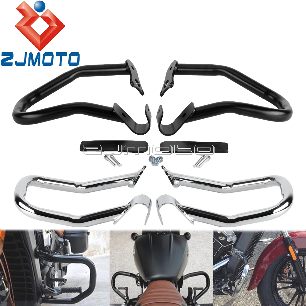 

Motorcycle Crash Bumper Bar Highway Engine Guard Bars Frame For Indian Scout Bobber Twenty Sixty ABS 100th Anniversary 2015-21