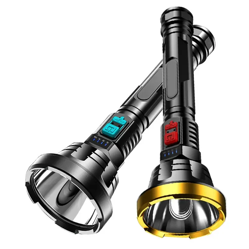 

100000LM Powerful LED Flashlight High Power Rechargeable 1km Lighting Waterproof Tactical Torch Camping Outdoor Lights Lamp
