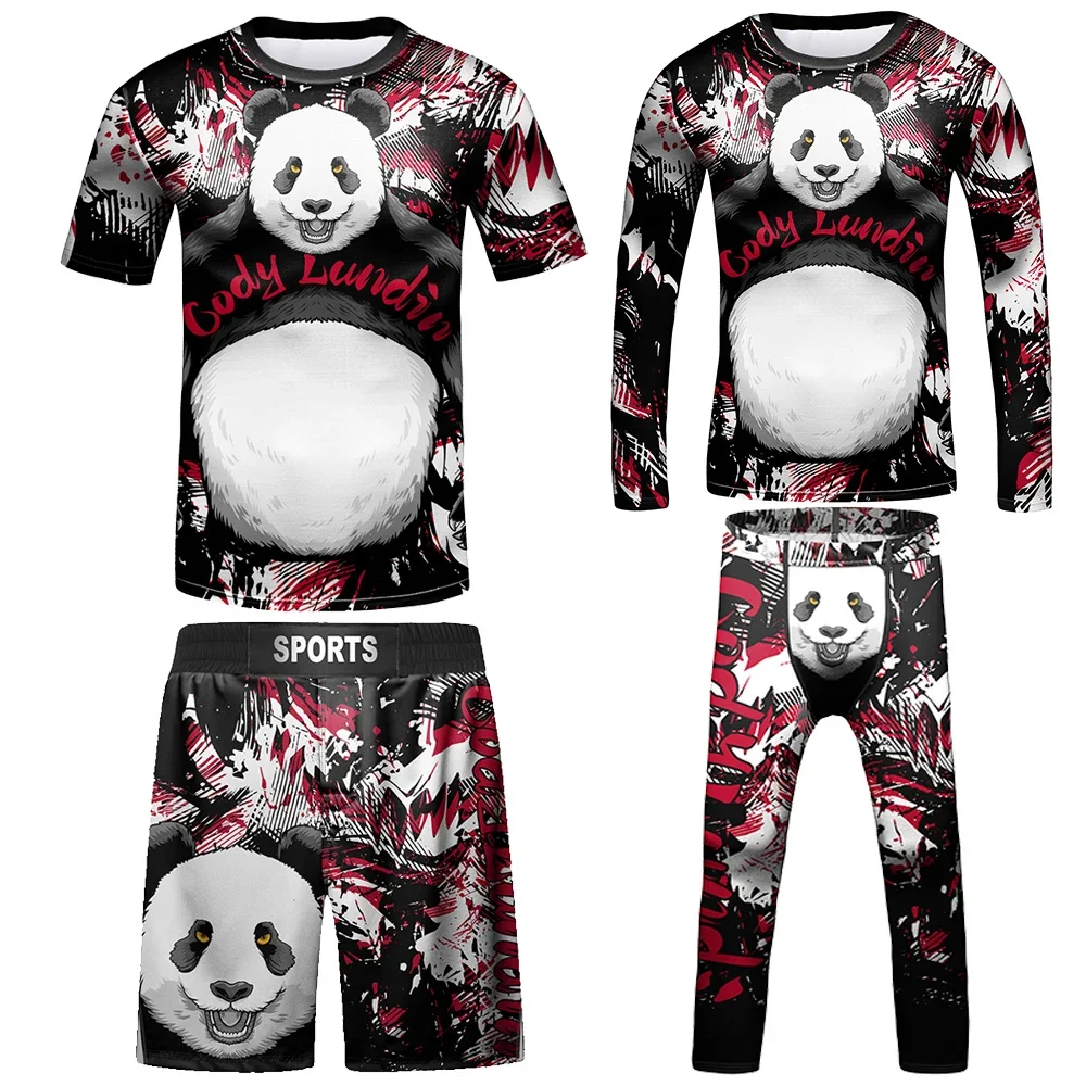 Kids MMA Compression Jersey BJJ Rashguard Boys Baby Girl Clothing Set Boxing T-shirt Shorts Bear Sweatshirt Pants Suits Outfits sports apparel