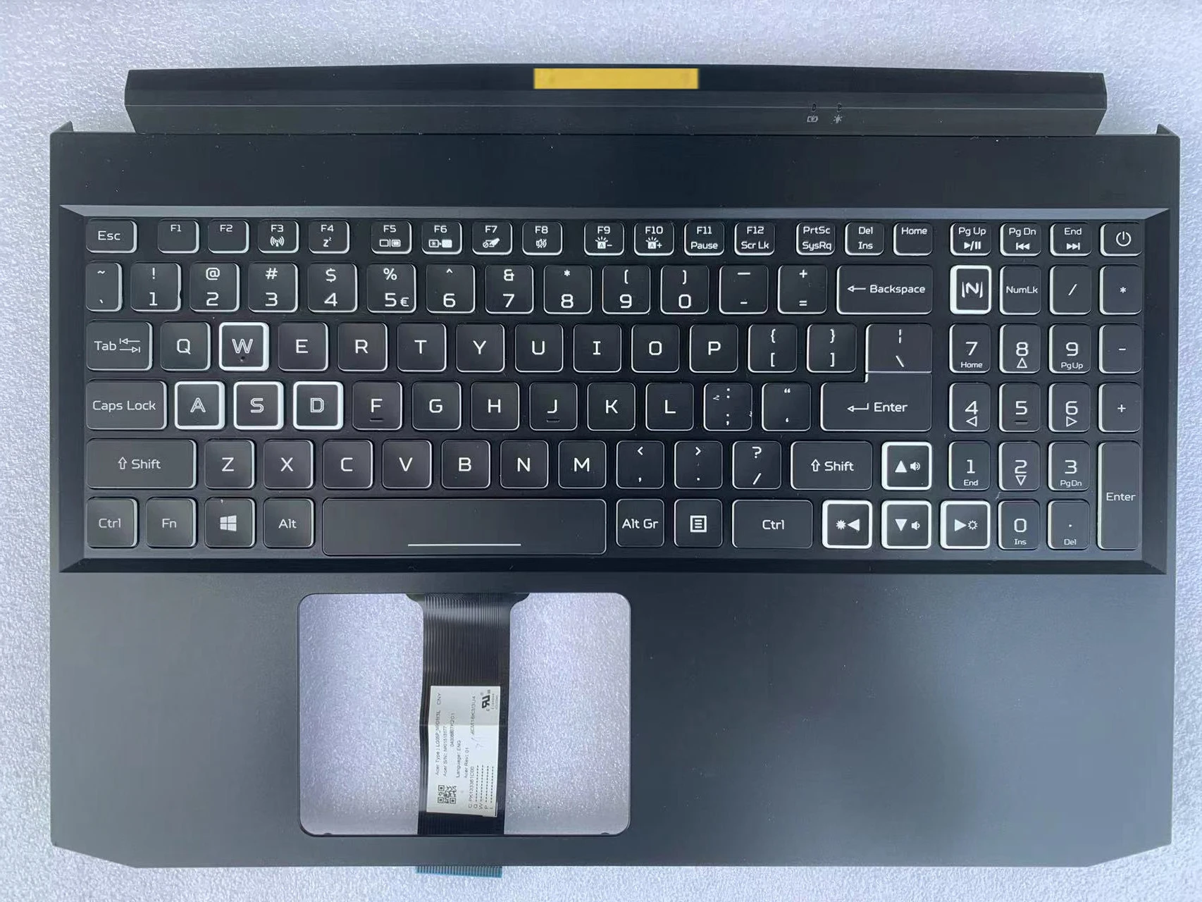 For Acer Nitro5 AN515-55 56 57 44 N20C1 N18C3 laptop upper cover palm rest case backlight keyboard