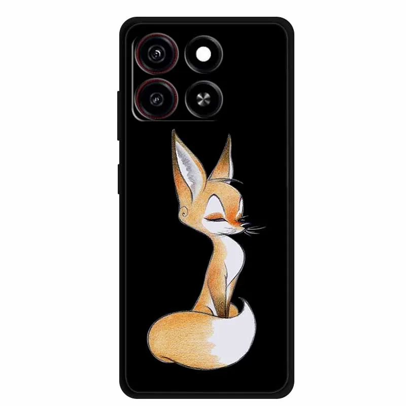 Cute Cartoon Cat Black Silicone Soft Shockproof Phone Case Cover