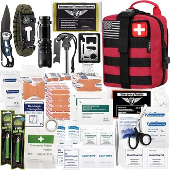 EVERLIT 250 Pieces Survival First Aid Kit IFAK EMT Molle Pouch Survival Kit Outdoor Gear Emergency Kits Trauma Bag for Camping 1