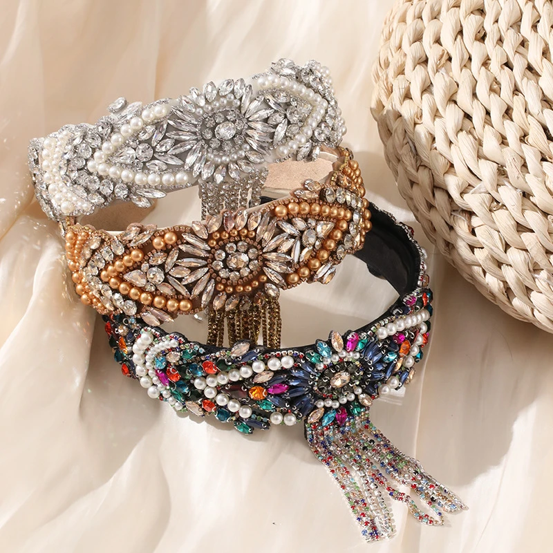 Luxury Trend Color Rhinestone Headband Fashion Hair Accessories Women