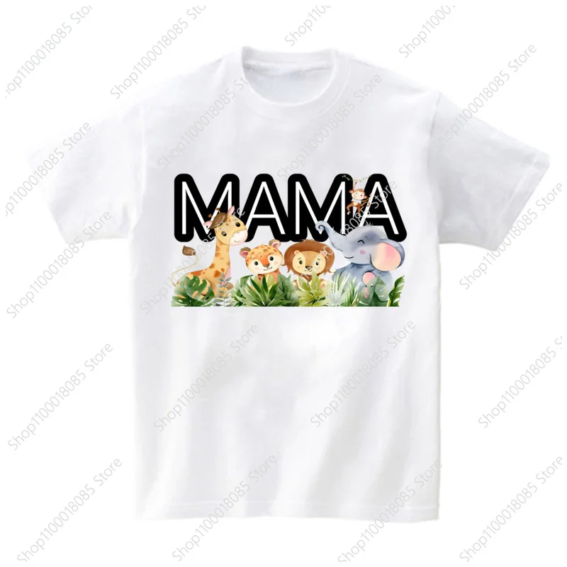 Kids 2 3 4 5 6 Animal Birthday Party Tshirt Matching Family Outfits Boy Shirt Party Girls TShirt Children Outfit Custom Name 2