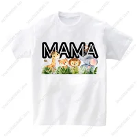 Kids 2 3 4 5 6 Animal Birthday Party Tshirt Matching Family Outfits Boy Shirt Party Girls TShirt Children Outfit Custom Name 2