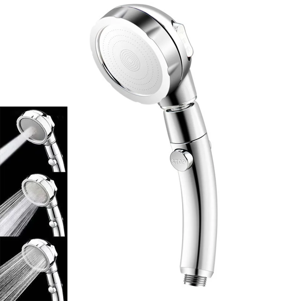 

1PC 2023 New Water Saving High Pressure Shower Head Hand Hold Round Bathroom Accessory Chrome ABS Shower Heads