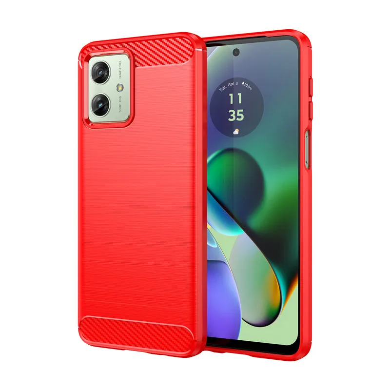 Carbon Fiber Shockproof Silicone Bumper Case - 6.5 inch Protection Cover