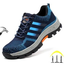 High Quality Unisex Indestructible Shoes Men and Women Steel Toe Cap Work Safety Shoes Puncture-Proof Boots Non Slip Sneakers
