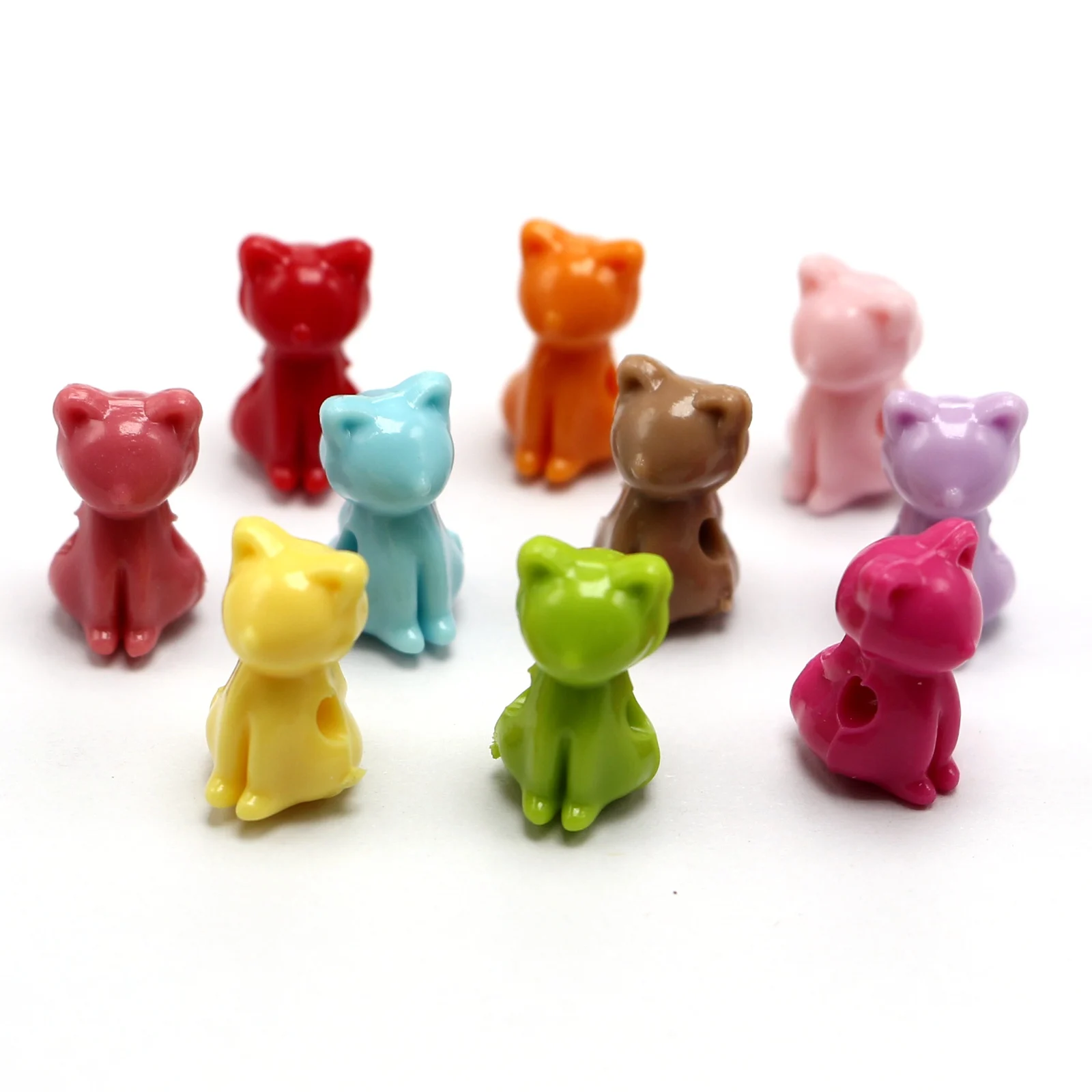 50MixedColorAcrylicCute3DCatDogBearBeadsDIYBraceletEarringCraft-AliExpress36