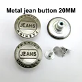 30PCS Gun Black Star Jeans Button 20MM Decoration Garment