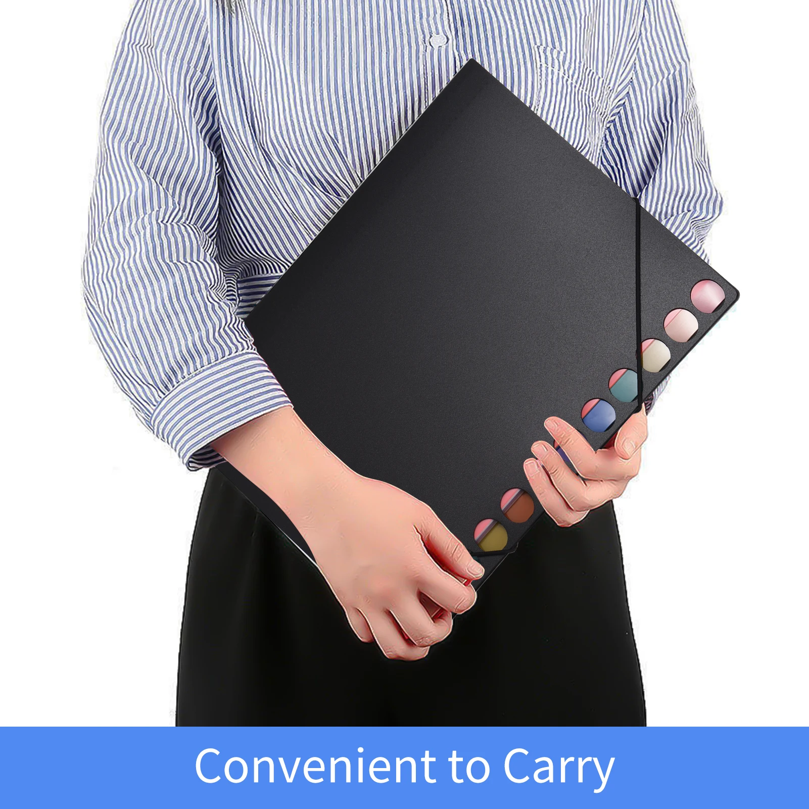Expanding File A4 Folder Files Organizer Elastic String 24 Pocket Letter Size for Paper Documents Certificate Stationery Supplie