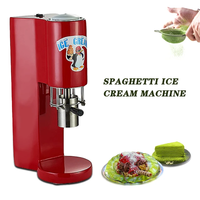 스파게티 모양의 달콤한 아이스크림의 비결