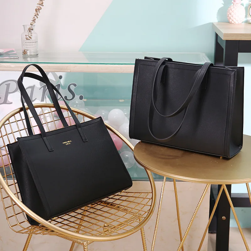 Borsa tote grande alla moda da donna – Borsa a tracolla multiscomparto, elegante borsa per pendolari per lavoro e uso quotidiano - immagine 2