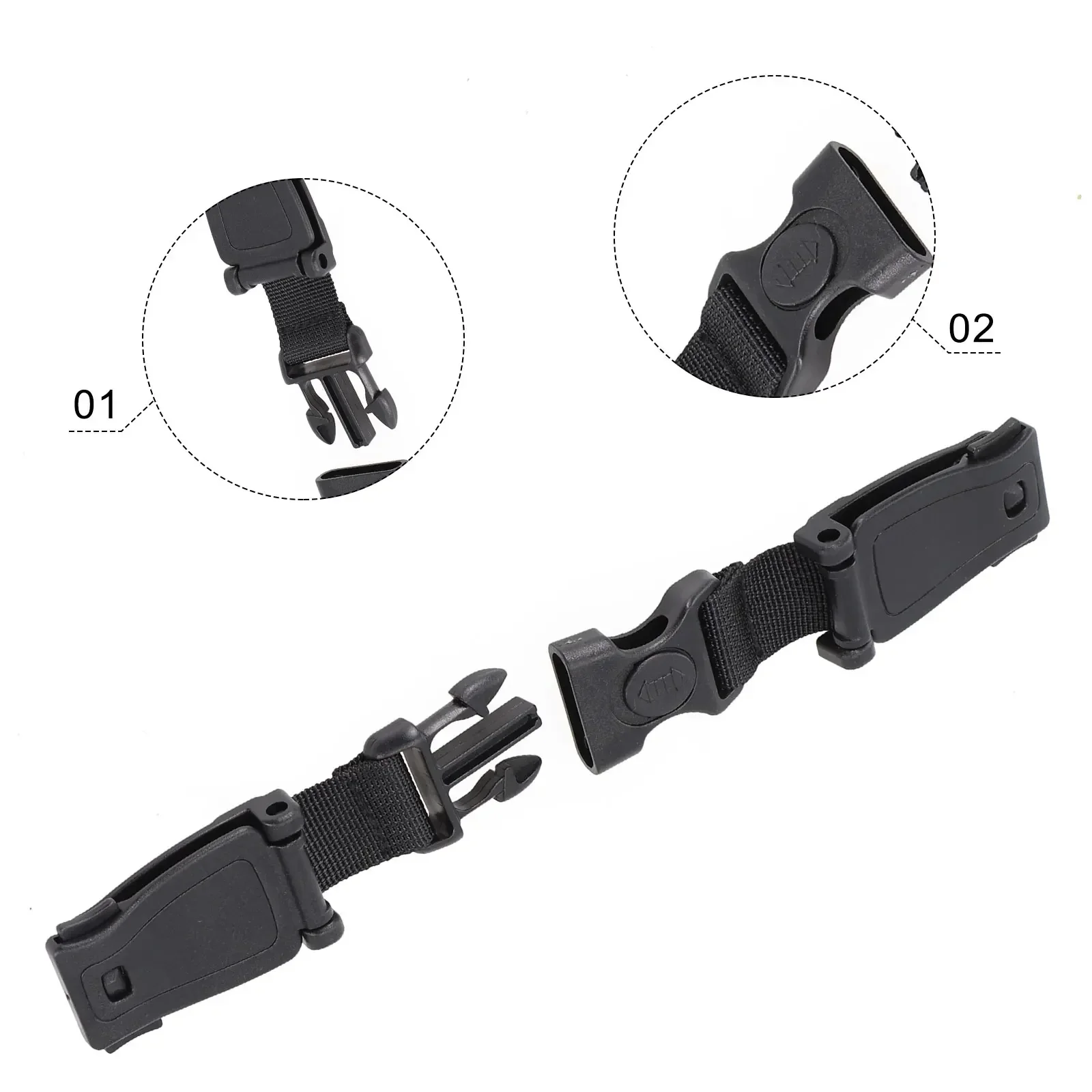 Seggiolini di sicurezza per auto cintura con cinturino durevole-Clip per pettorina per imbracatura per bambini fibbia sicura 16.5cm nero-accessori per veicoli - immagine 3