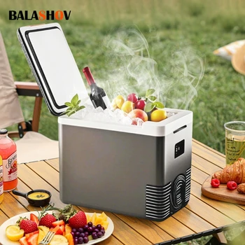 220V Home Refrigerator 12V Car Refrigerator Outdoor Freezer Heater 10L Mini Auto Cooler & Warmer Electric Fridge Portable Icebox 1