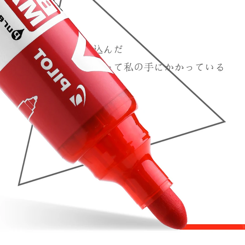 6pcs/lot Pilot V Board Master Large Bullet Round Toe Whiteboard Marker Water-borne erasable large capacity exchangeable ink bag