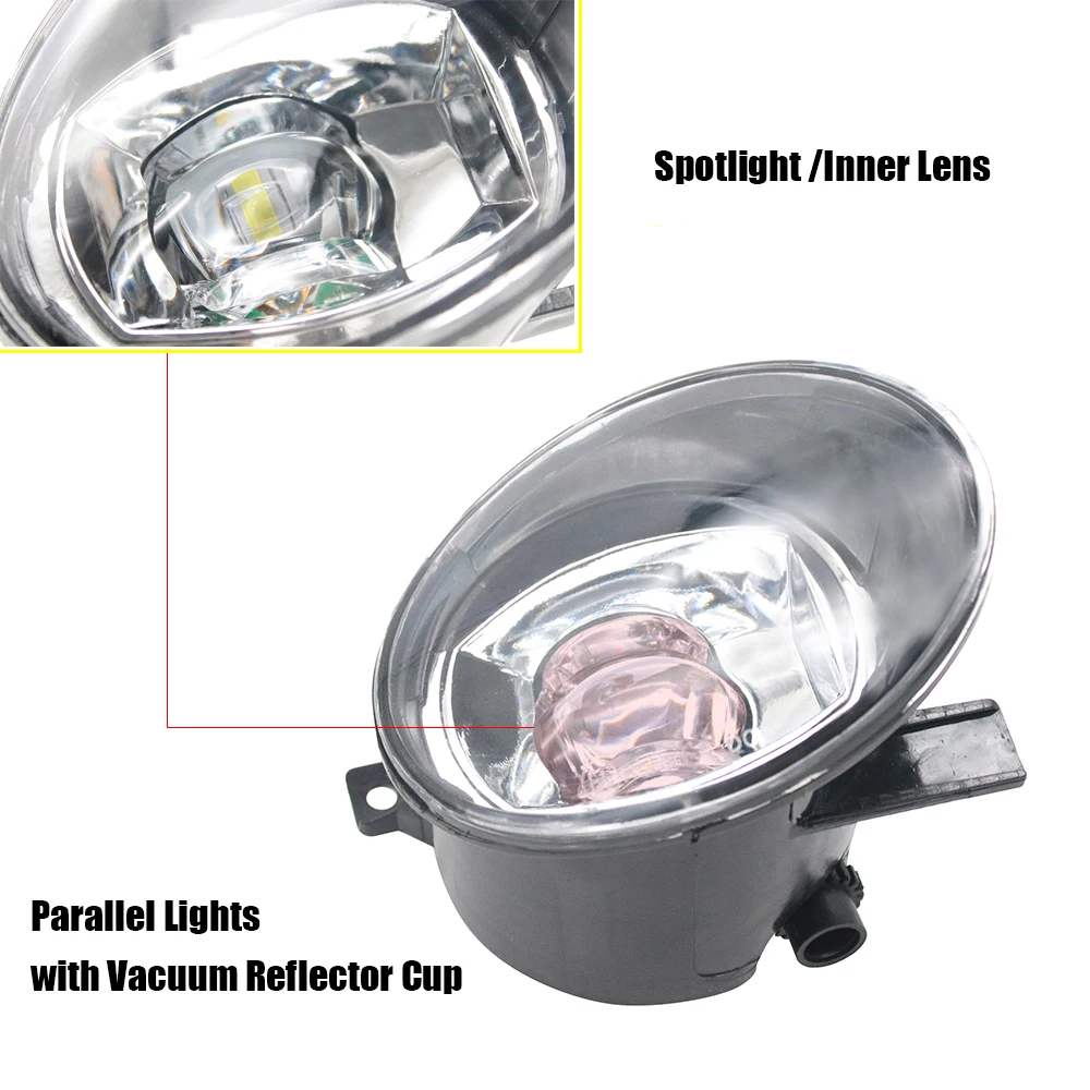 LED Fog Light Assembly with Lens DRL Daytime Running Lamp for VW Golf 6 MK6 typ 5k 2008~2012 Golf Plus / Cabriolet Variant Wagon detail image 3