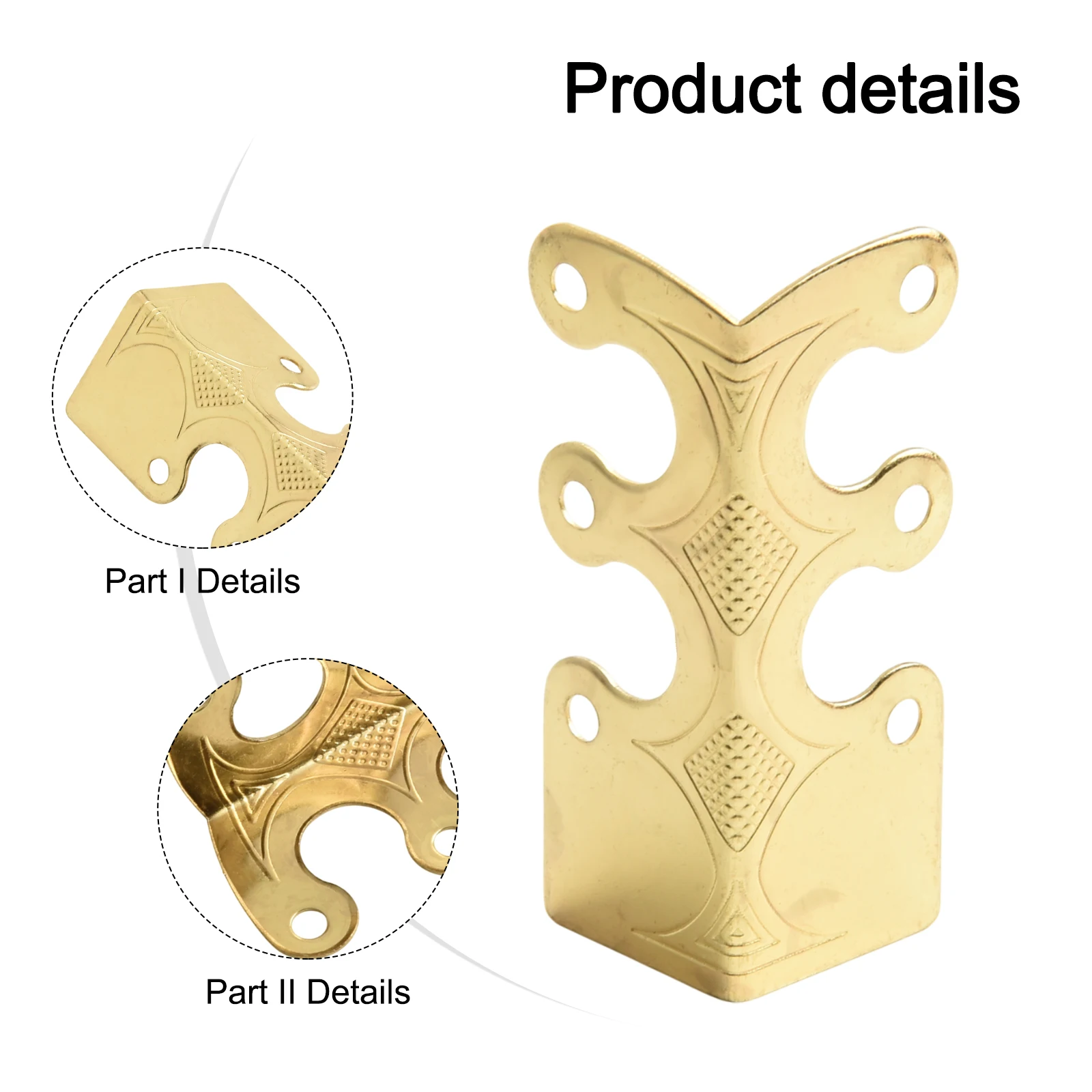 Furniture Hardware Angled Furniture Hardware Furniture Corner Protector Decorative Corner Cover Metal Decorative Protectors Vintage Metal