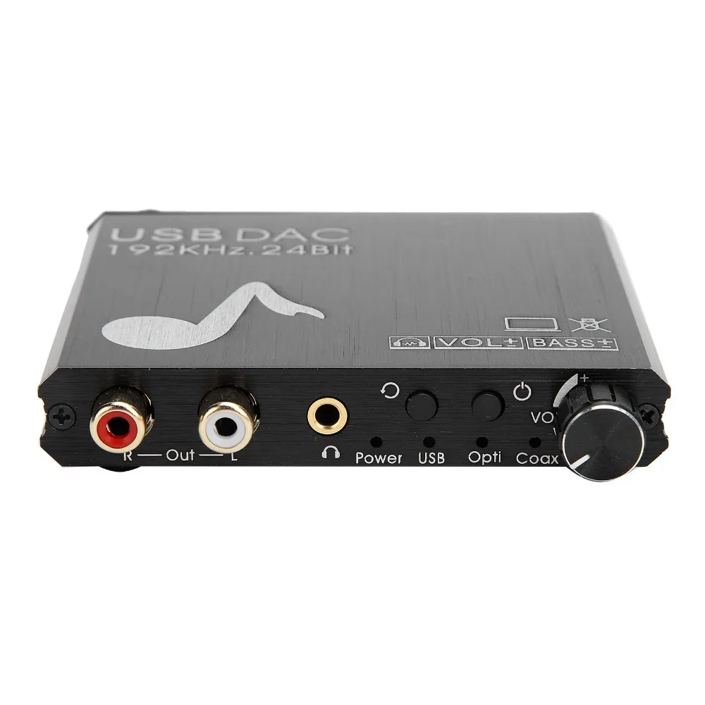 동축 광 오디오 AY107 DAC 변환기 지원 192kHz/24bit 3.5mm 잭 디지털-아날로그 오디오 변환기 RCA 변환기
