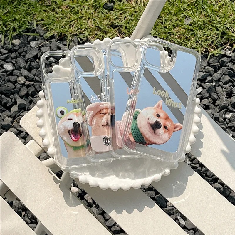 Per Iphone 14Promax 2023 New Ins Net Red Dog Mirror Phone Case 14Pro 13Promax 12 11