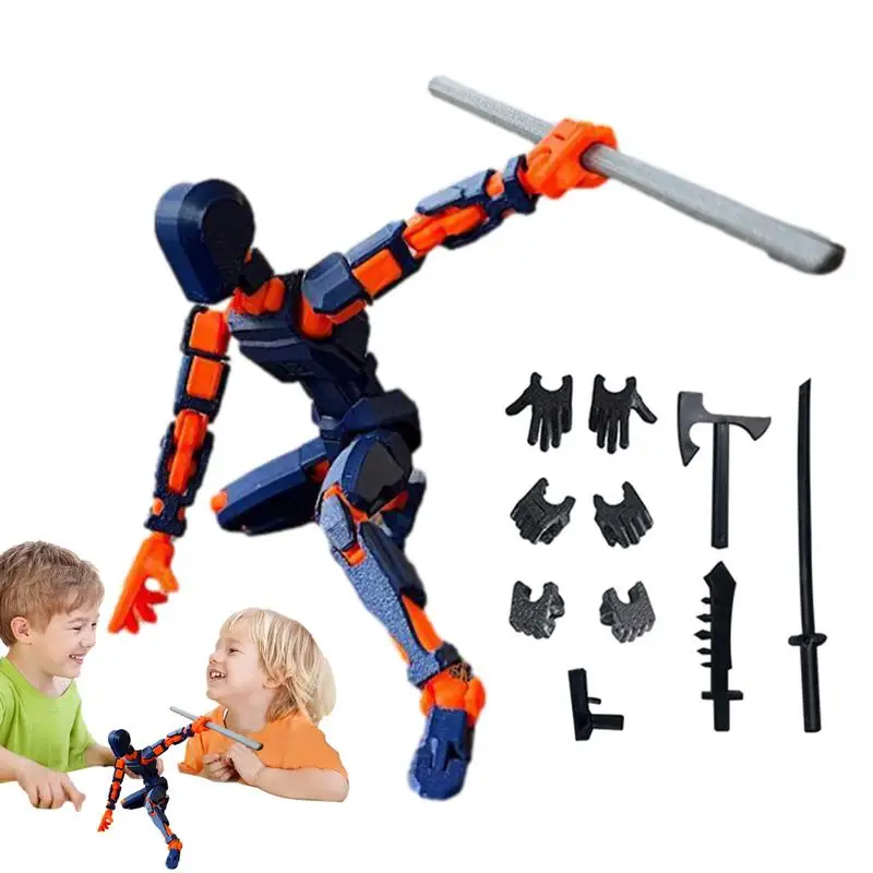 3D Printed Multi-Jointed Movable Shapeshift Kids Robot 3d Mannequin Dummy 13 Action Figures Toys Adults Parent-children Games