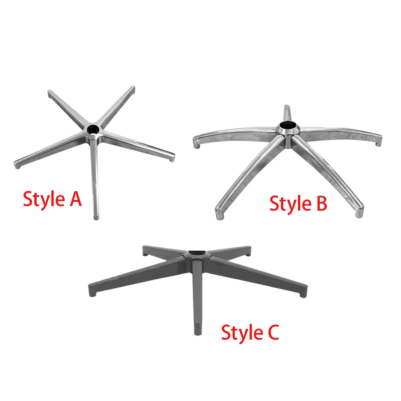 

Heavy Duty Desk Chair Base Metal Leg Universal Replaceable Iron Office Chair Base for Office Gaming Chair Home Swivel Chair