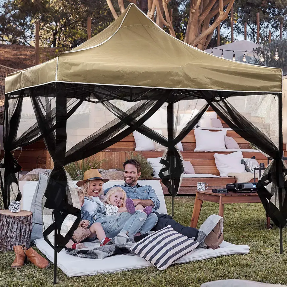 Outdoor Gazebo Gazebo Replacement Netting Screen, 12' X 12