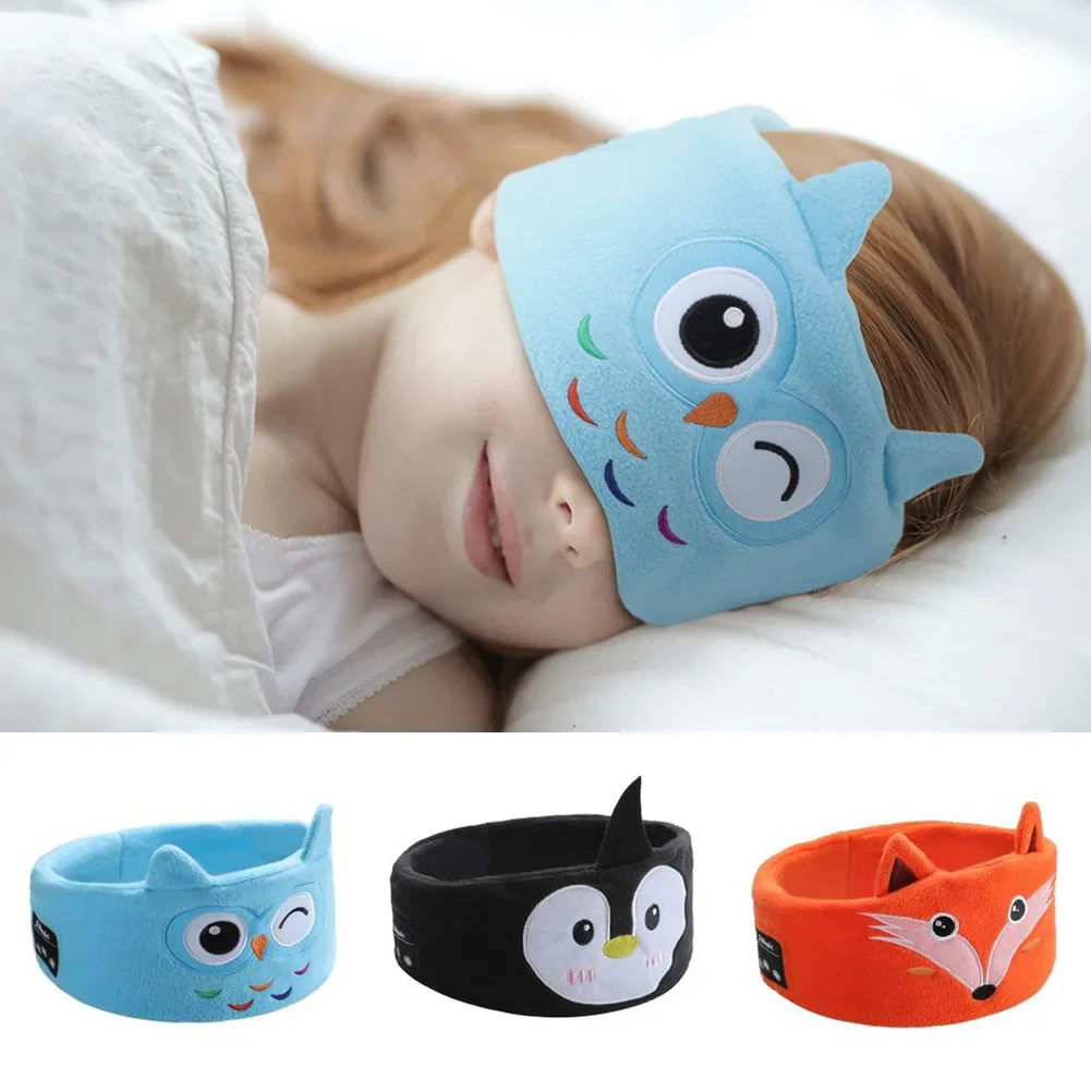Kid Bluetooth Headphone Sleep Mask Bluetooth 5.0 Stereo Music Player Support Handsfree Soft Music Headband For Children Gifts 2