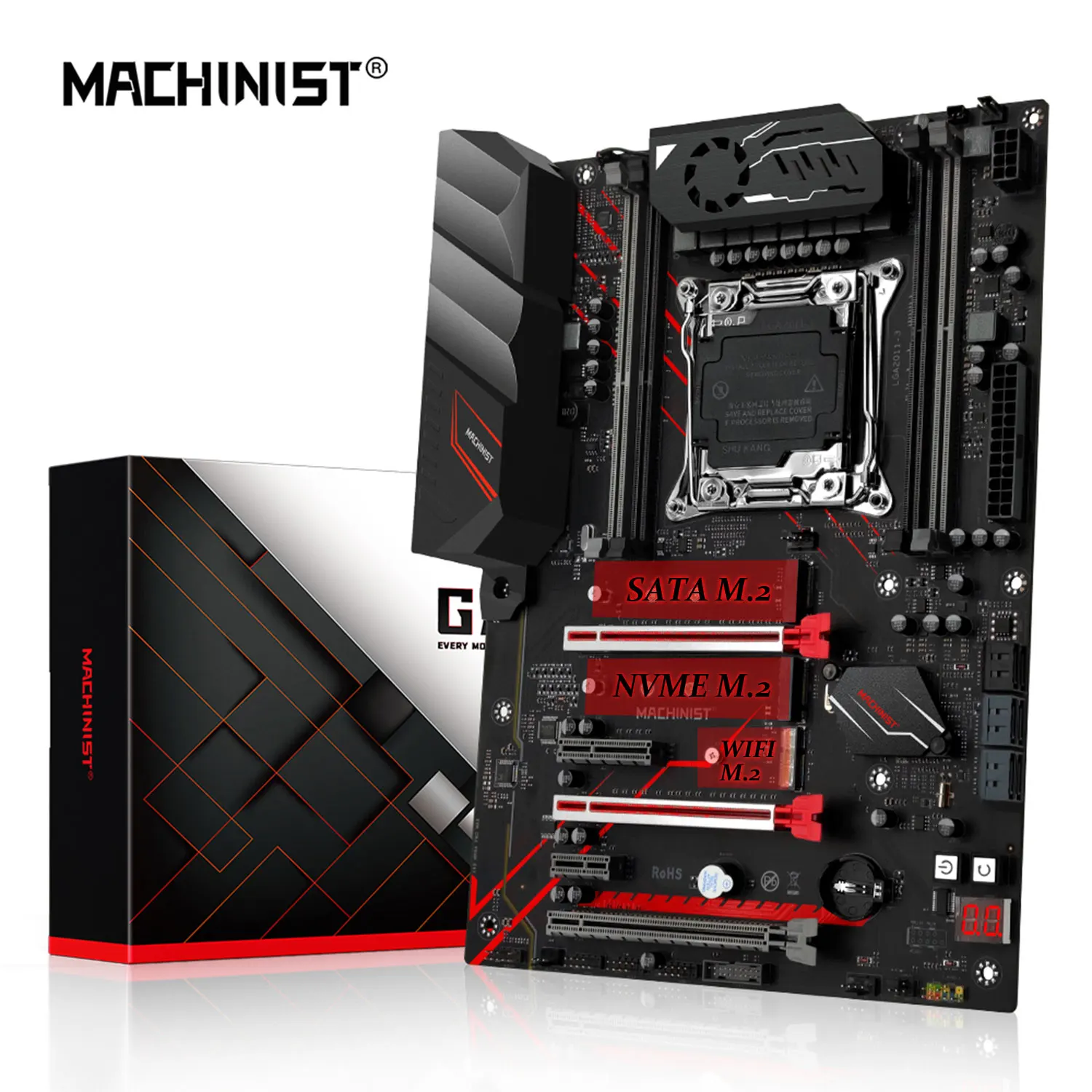 Machinist Mr9A Pro Max X99 Supporto Per Scheda Madre Lga 2011-3 Processore Cpu Intel Xeon E5 V3 E V4 Ddr4 Ram Memory Ssd M.2 A Quattro Canali