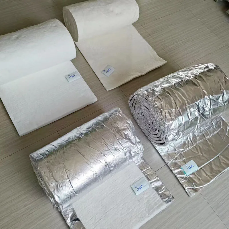 4 models Aluminum Silicate Needle Blanket Ceramic Fiber 1260 1460℃ High Temperature Boiler Insulation Cotton Blanket