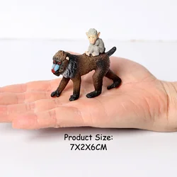 Jungle Wildlife Monkey Action Figurine Set (Mandrill 2)