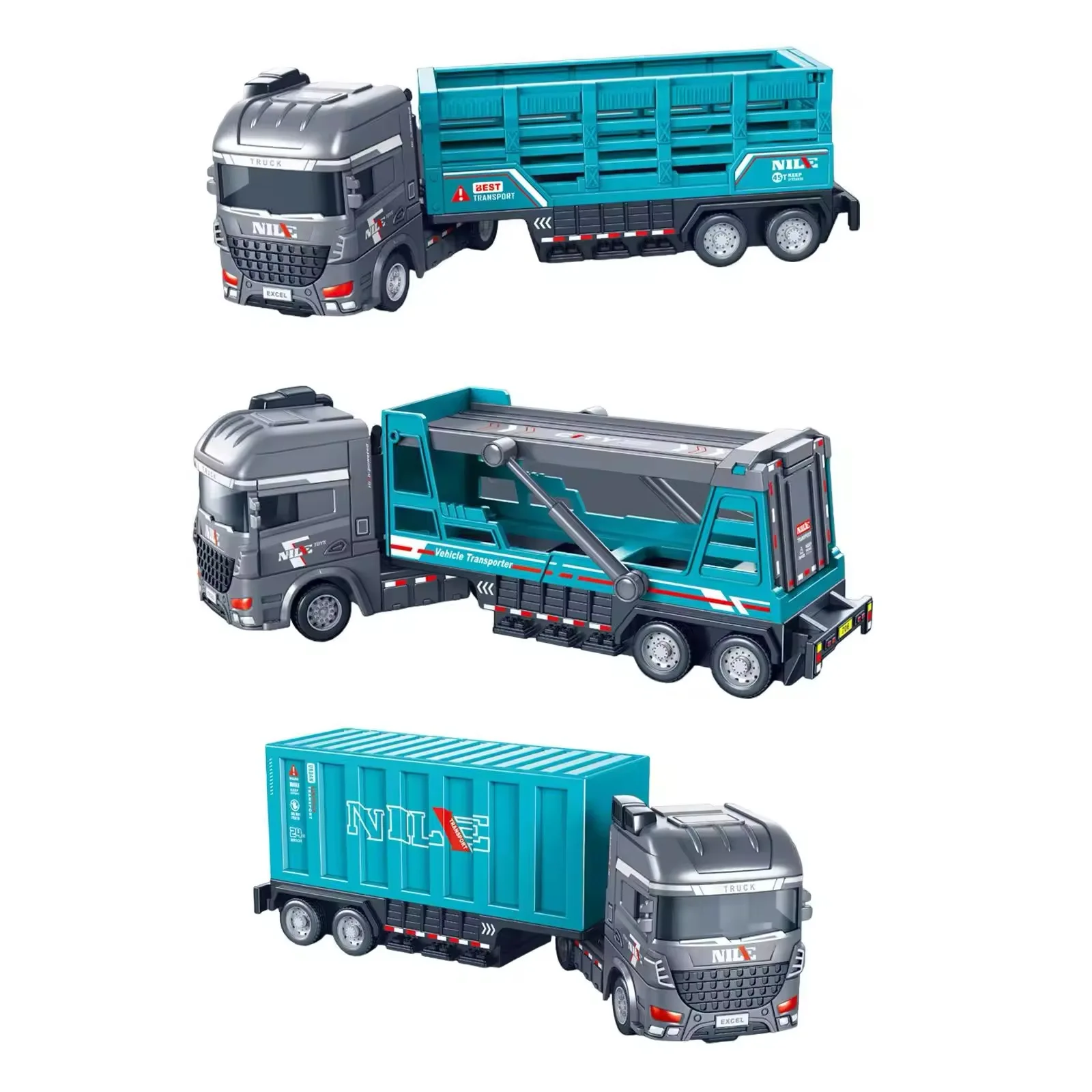 1pcs children I play construction truck toys engineering toys boy party role play desktop decoration indoor and outdoor games - 4