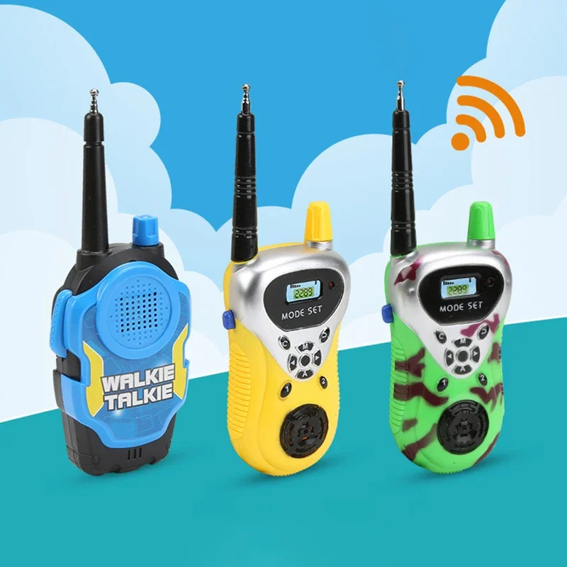 2Pcs/Set Walkie Talkies 50M Mini 2Ch Radio Phone for Kids Portable Handheld Children Outdoor Electronic Interphone Toys 2
