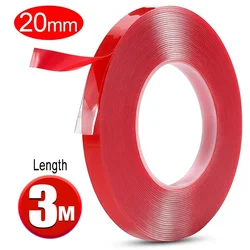 Versatile Transparent Nano Adhesive Tape - 3M Traceless, Washable, Double - Sided Grip (20mmx3m)