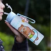 700ml Capybara Cute Water Cup with Straw & Handle Sports Water Bottle Large Capacity Travel Water Cup for Fitness Sports 3